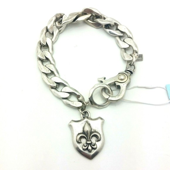 Stigma Mens Wrist Bracelet Silver Thick Chain Unisex One Size Fits Most - Picture 1 of 12